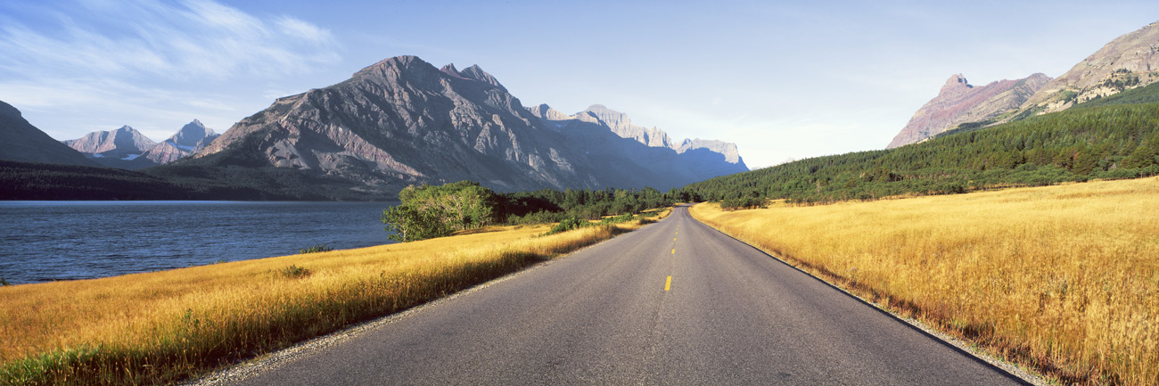 Driving in Glacier National Park, Montana, with a bonded title