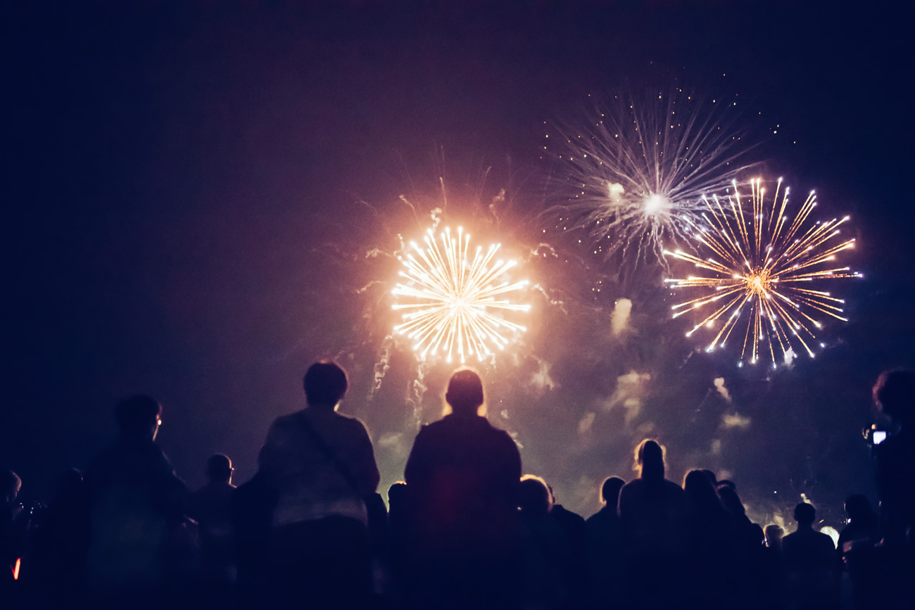 Fireworks display on the 4th of July