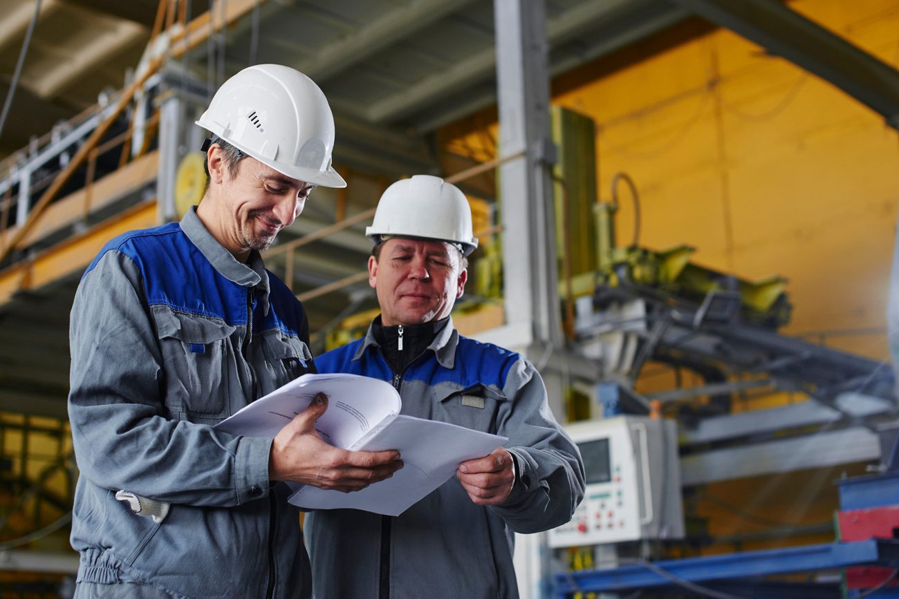 Manufacturing company workers with a utility bond